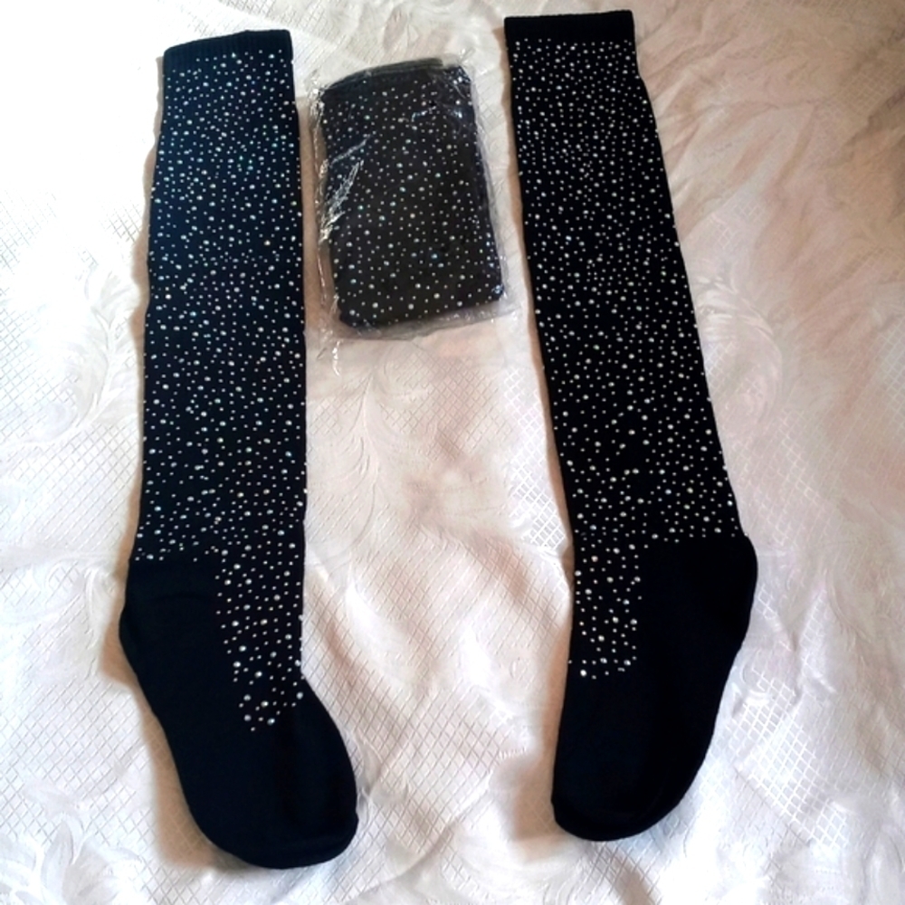 Black socks glitter new  glitter sexy socks stretch